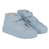 Mitch & Son Boys Pale Blue Velcro High Top Trainers